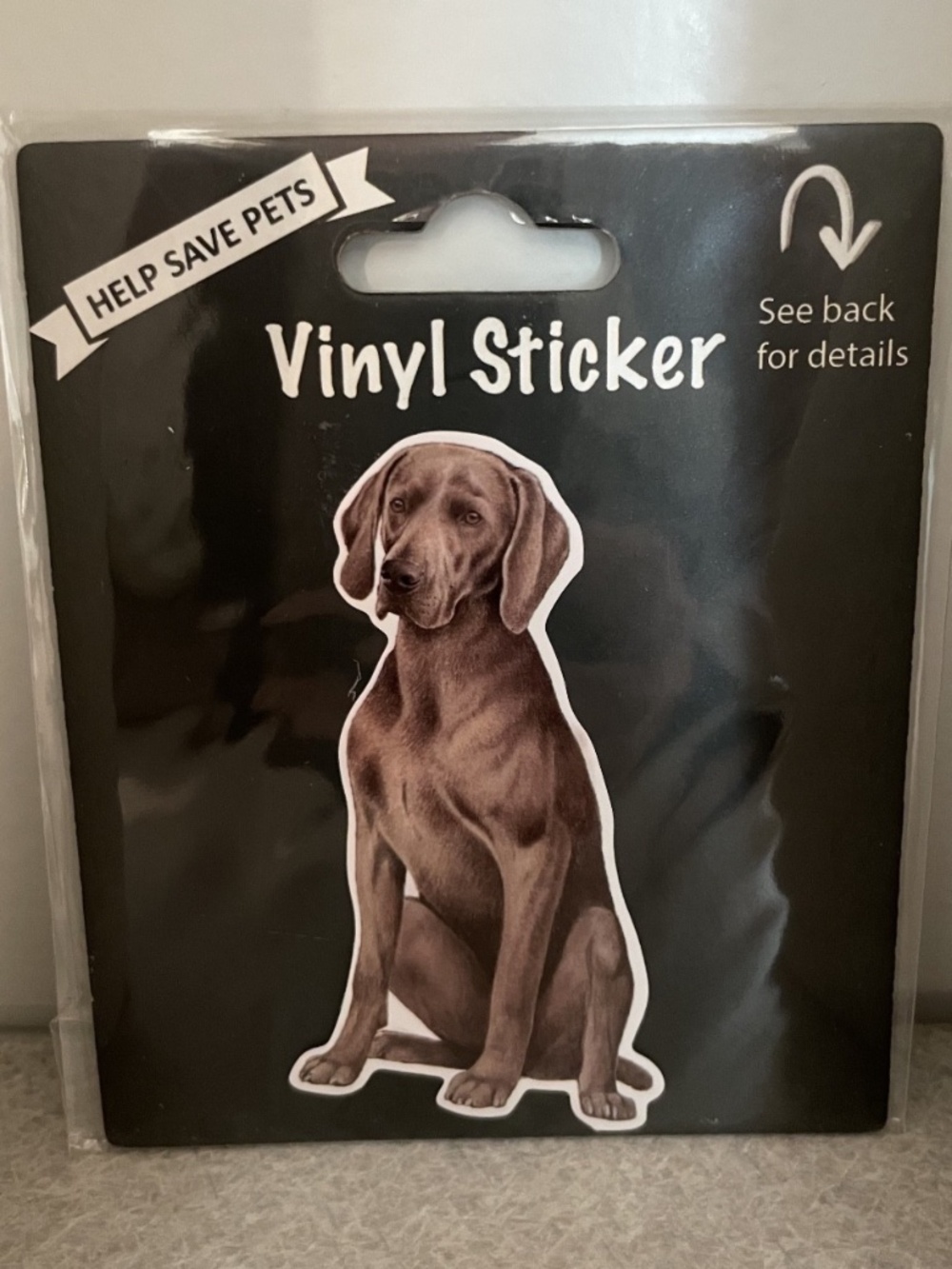 NEW E&S Pets Weimaraner Dog Vinyl Sticker 788-54 Puppy Decal Pet Lover Gift